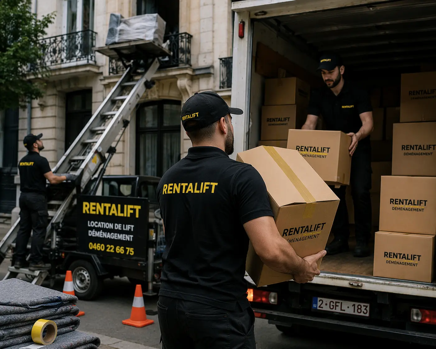 Equipe de déménageurs professionnels à Bruxelles